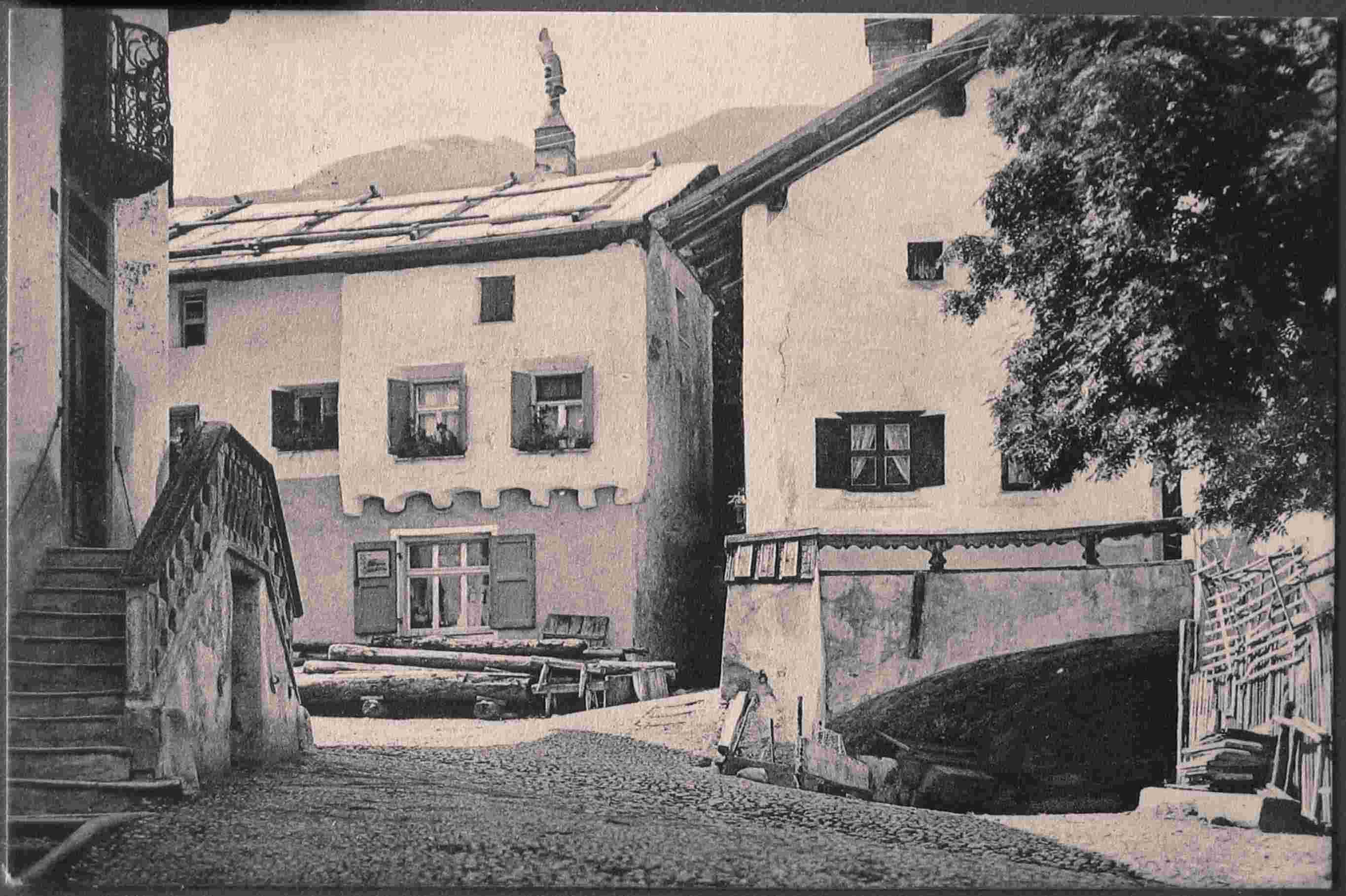 Zuoz. Blick auf Dorf, 1920