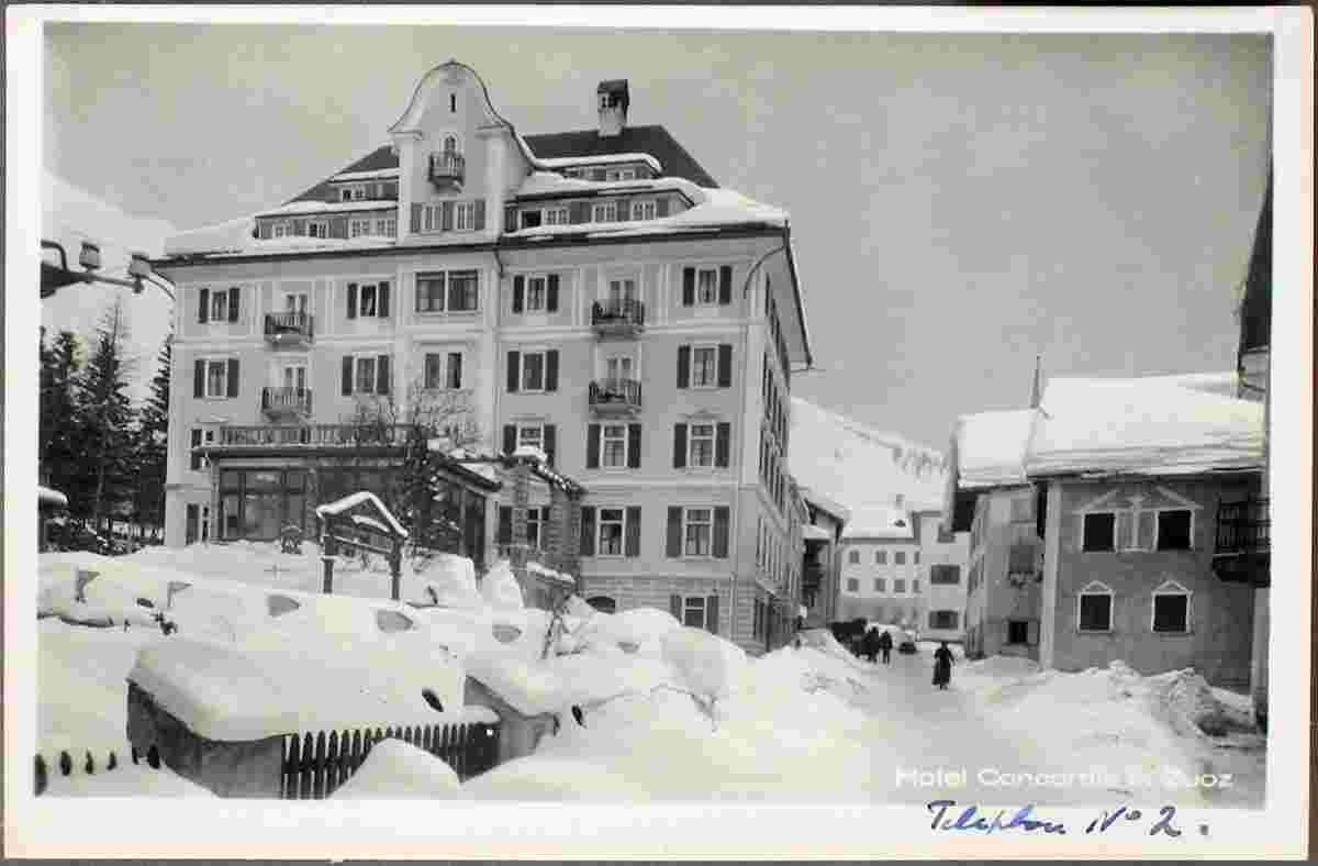 Zuoz. Hotel Concordia, 1925