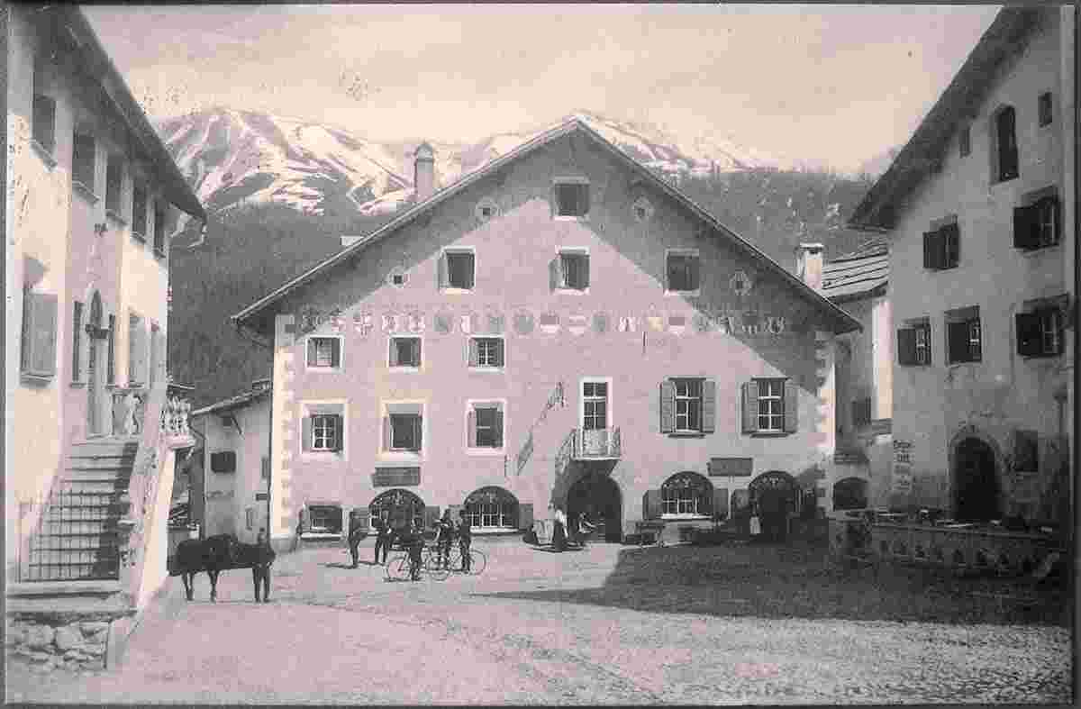 Zuoz. Hotel Weißes Kreuz, 1919