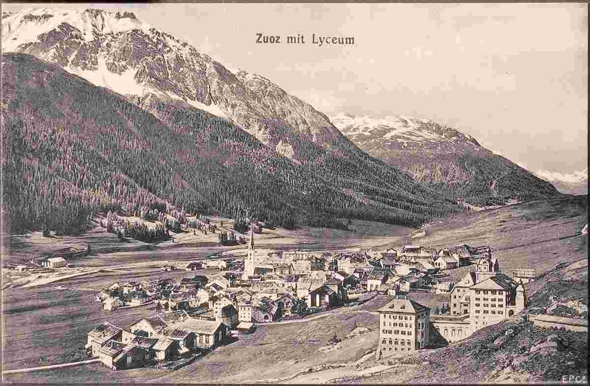Zuoz mit Lyceum, 1915