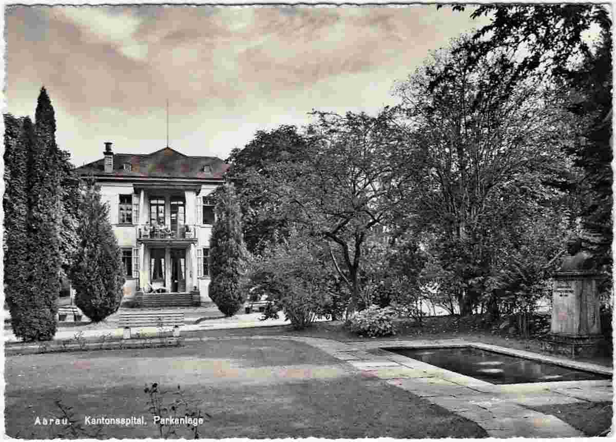 Aarau. Kantonsspital, Park, 1964