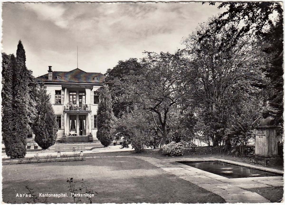 Aarau. Kantonsspital, Park, 1964