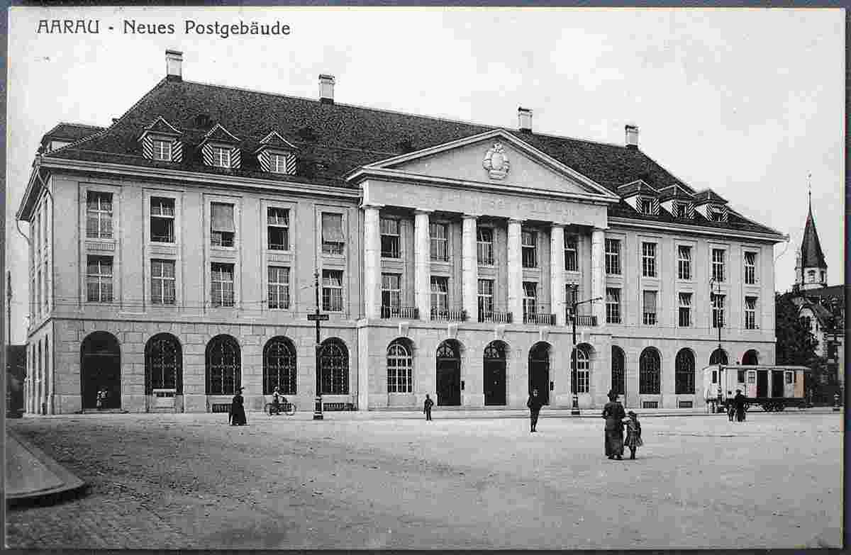 Aarau. Neues Postgebäude, 1915