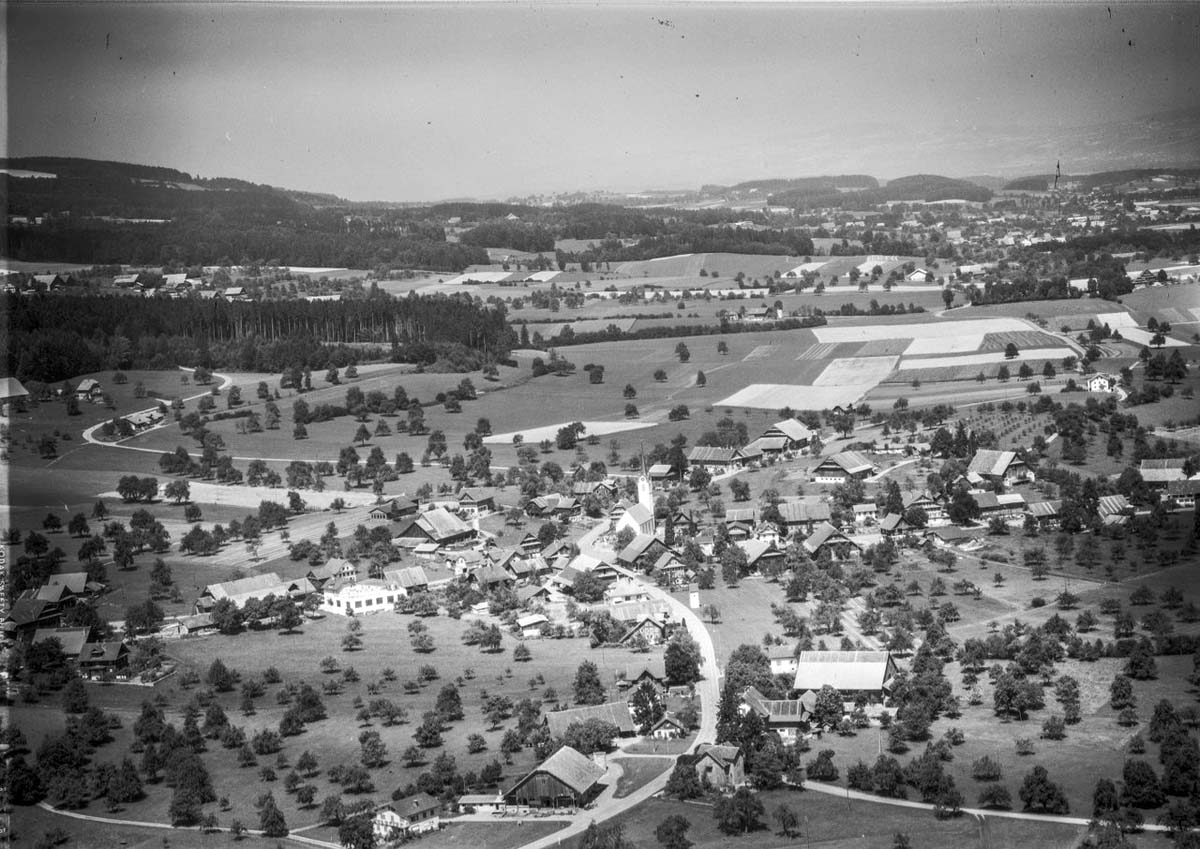 Abtwil - Panorama von Dorf, 1970