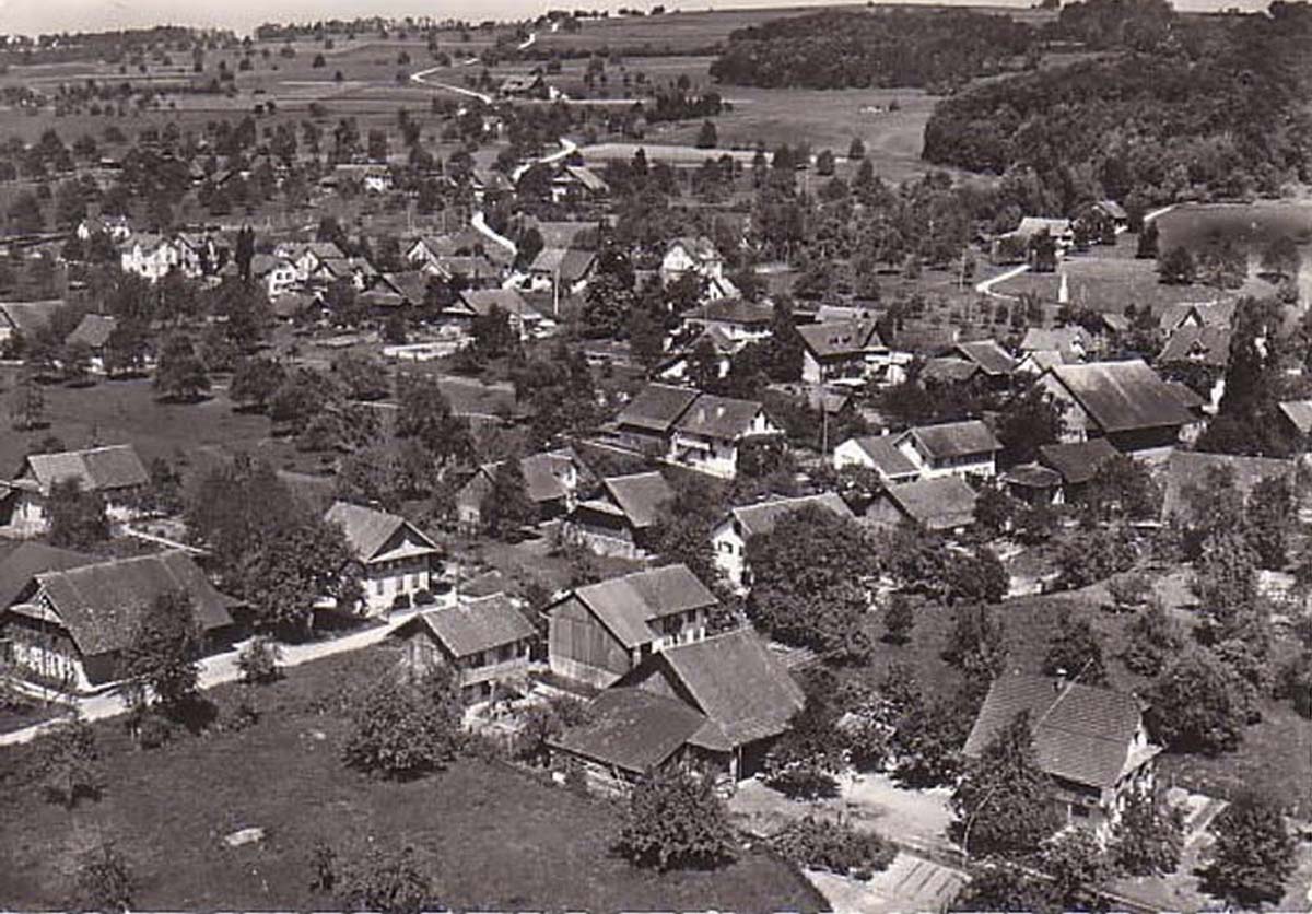 Aesch (LU). Panorama der Dorf
