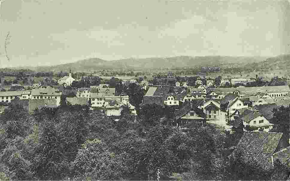 Affoltern am Albis. Panorama der Stadt, 1918
