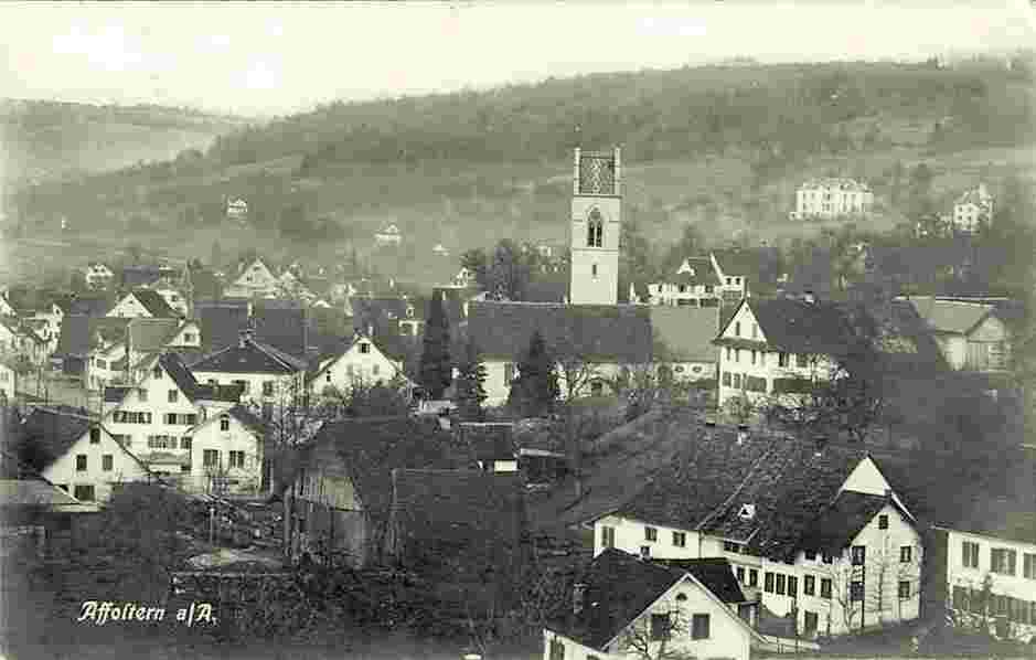 Affoltern am Albis. Panorama der Stadt, 1924