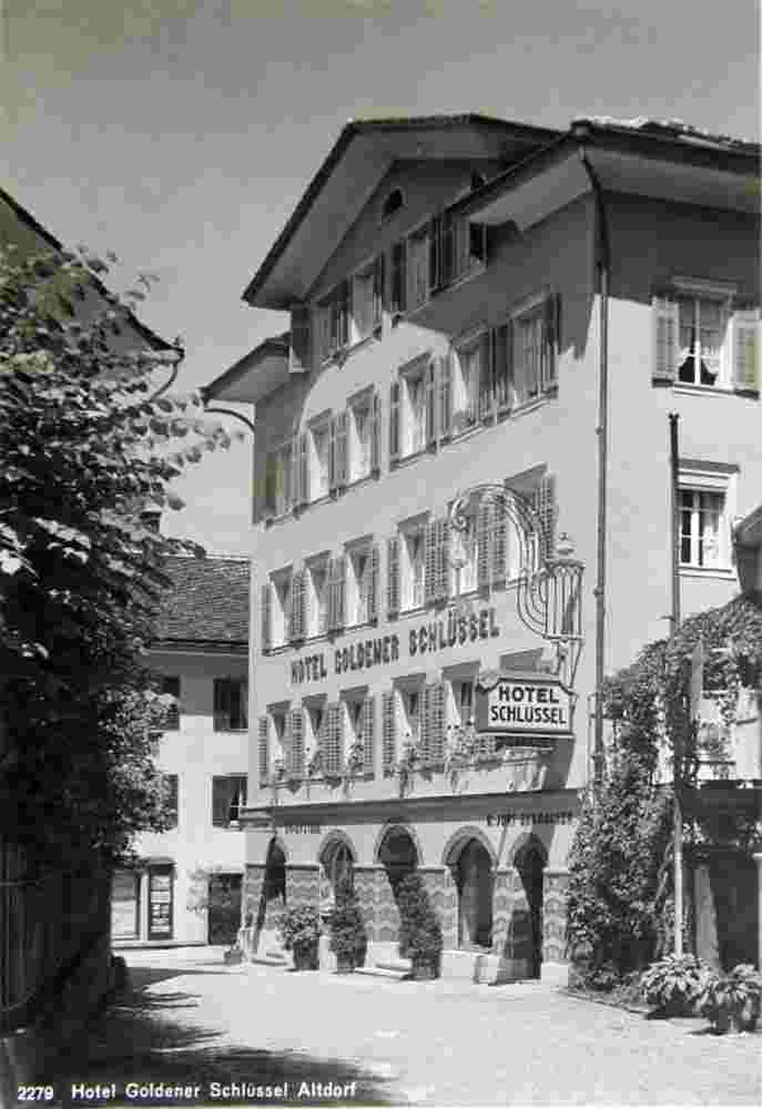 Altdorf. Hotel 'Goldener Schlüssel' um 1940