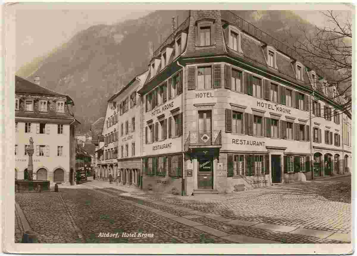 Altdorf. Hotel Krone, Restaurant