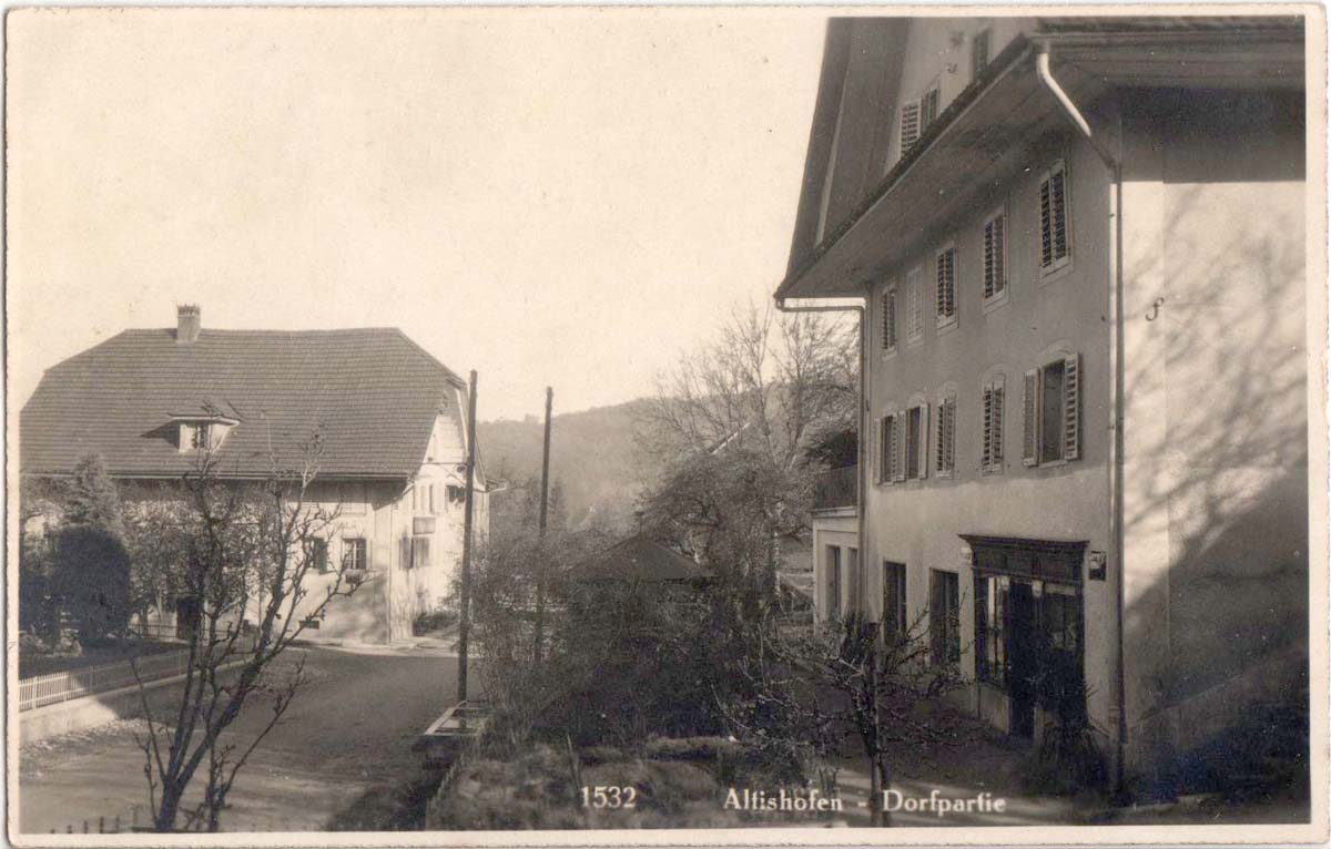 Altishofen. Panorama von Dorfstraße, 1930