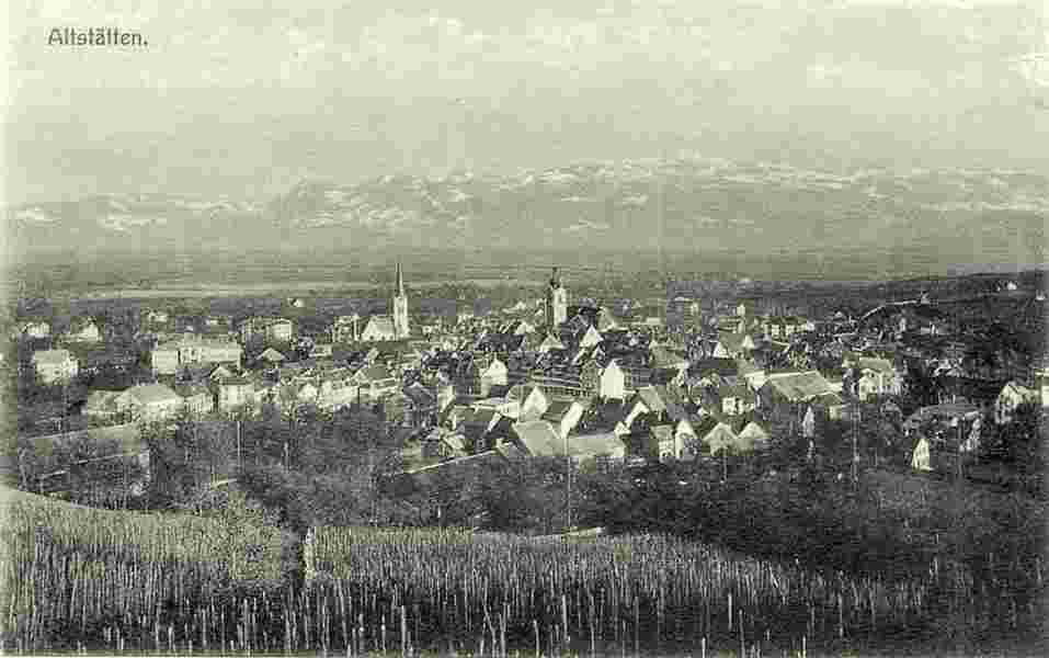 Altstätten. Panorama der Stadt