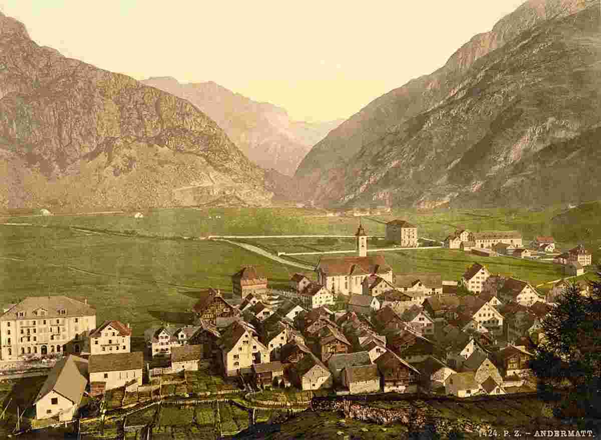 Andermatt. General view, um 1890