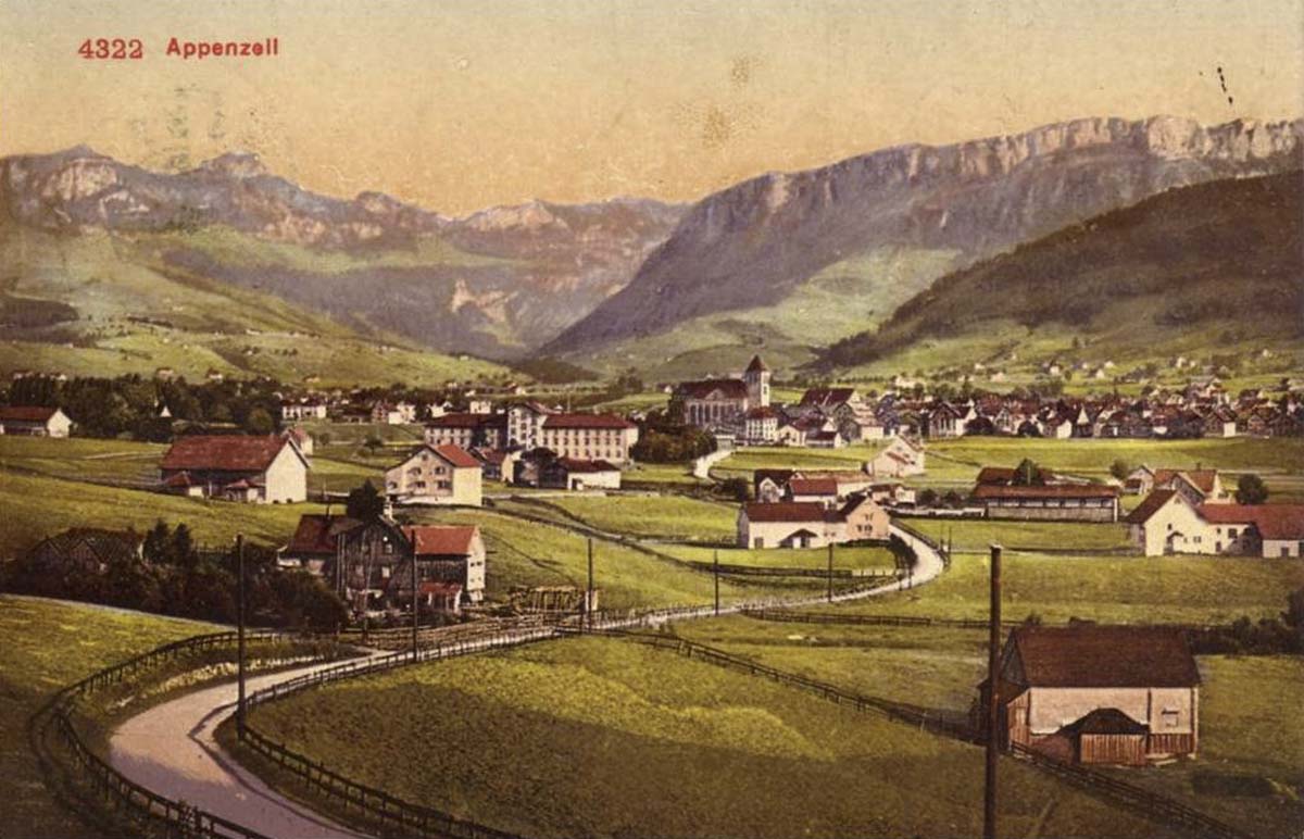 Appenzell. Panorama von Orts