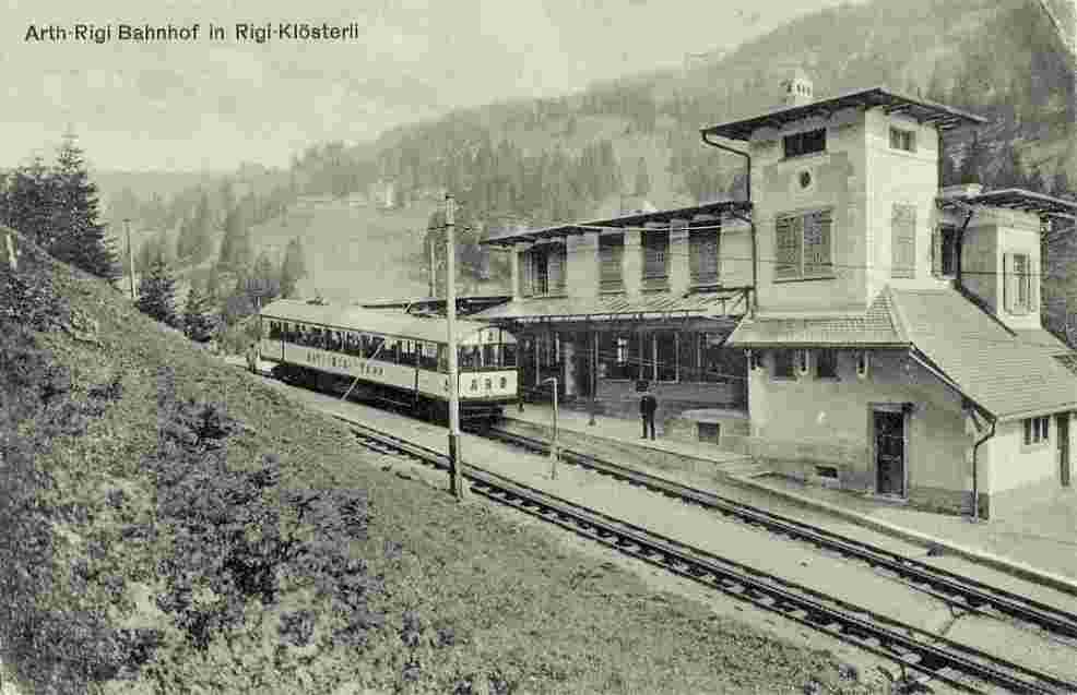 Arth. Bahnhof in Rigi-Klösterli, 1908