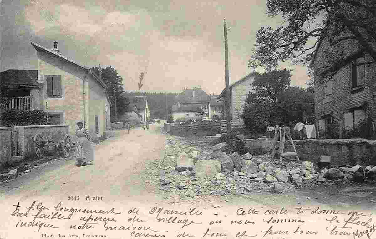 Arzier-Le Muids. Arzier - Vue générale du village - Gesamtansicht des Dorfes, 1904