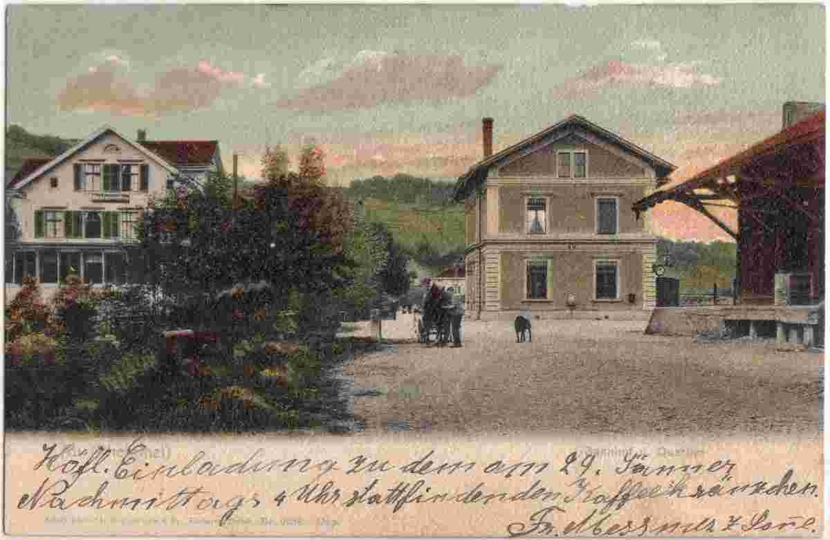 Au. Bahnhof und Quartier, 1900