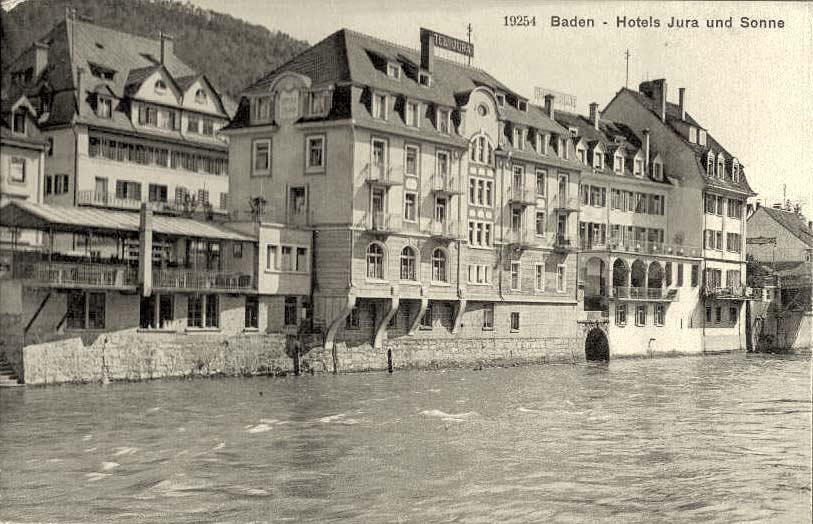 Baden. Hotels Jura und Sonne, 1927