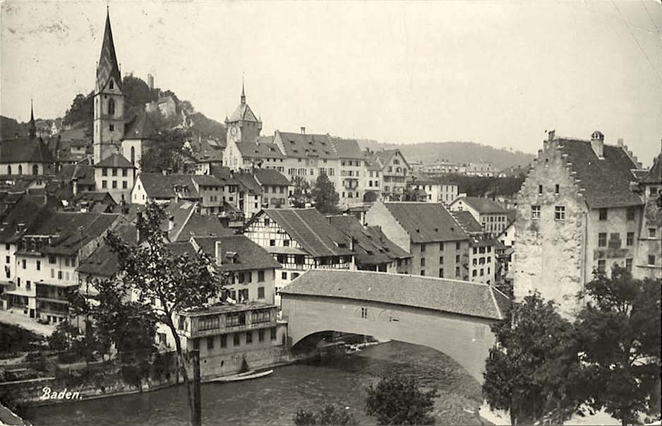 Baden. Panorama der Stadt, 1917