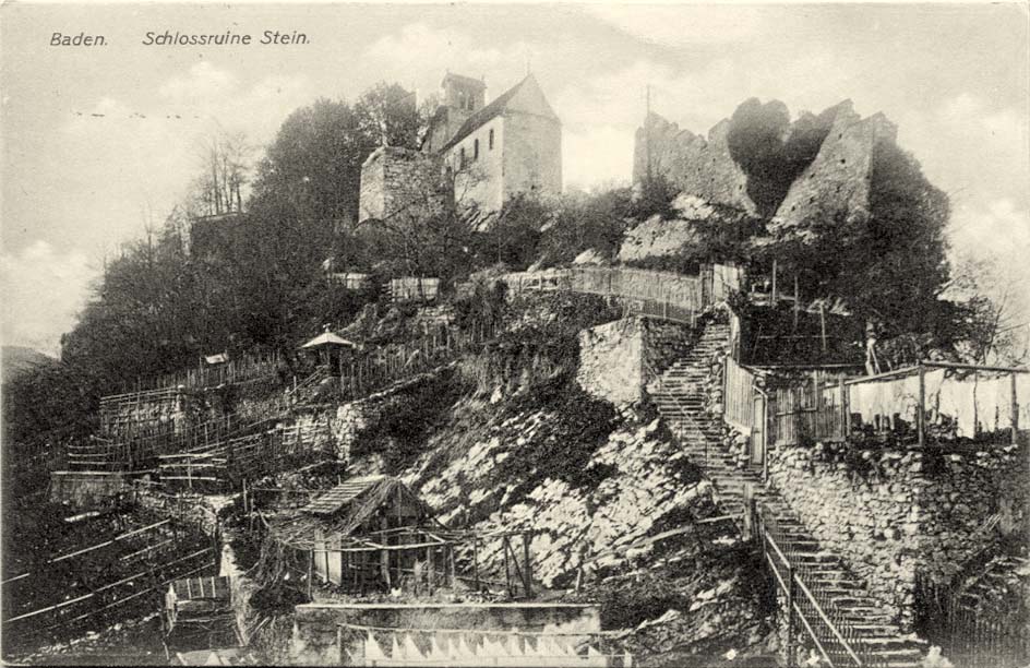 Baden. Schloßruine Stein, 1907