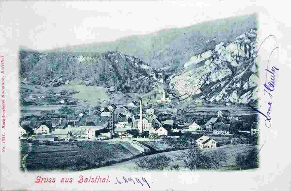 Blick auf Balsthal, 1899