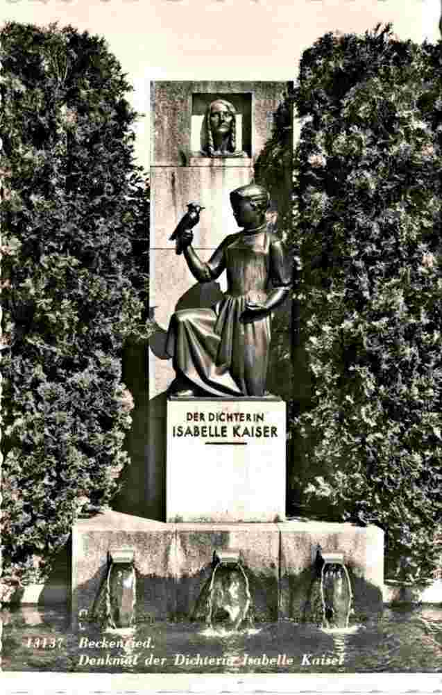 Beckenried. Denkmal der Dichterin Isabelle Kaiser