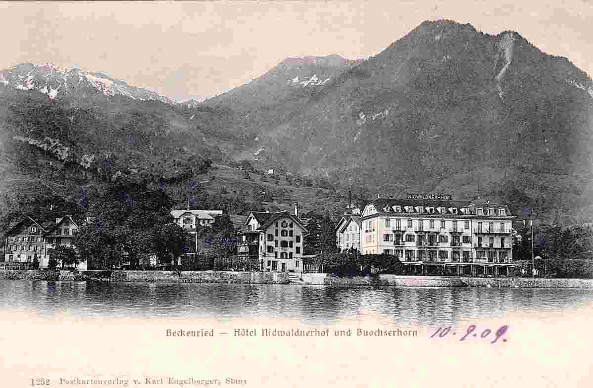 Beckenried. Hotel Nidwaldnerhof und Buochserhorn, 1909
