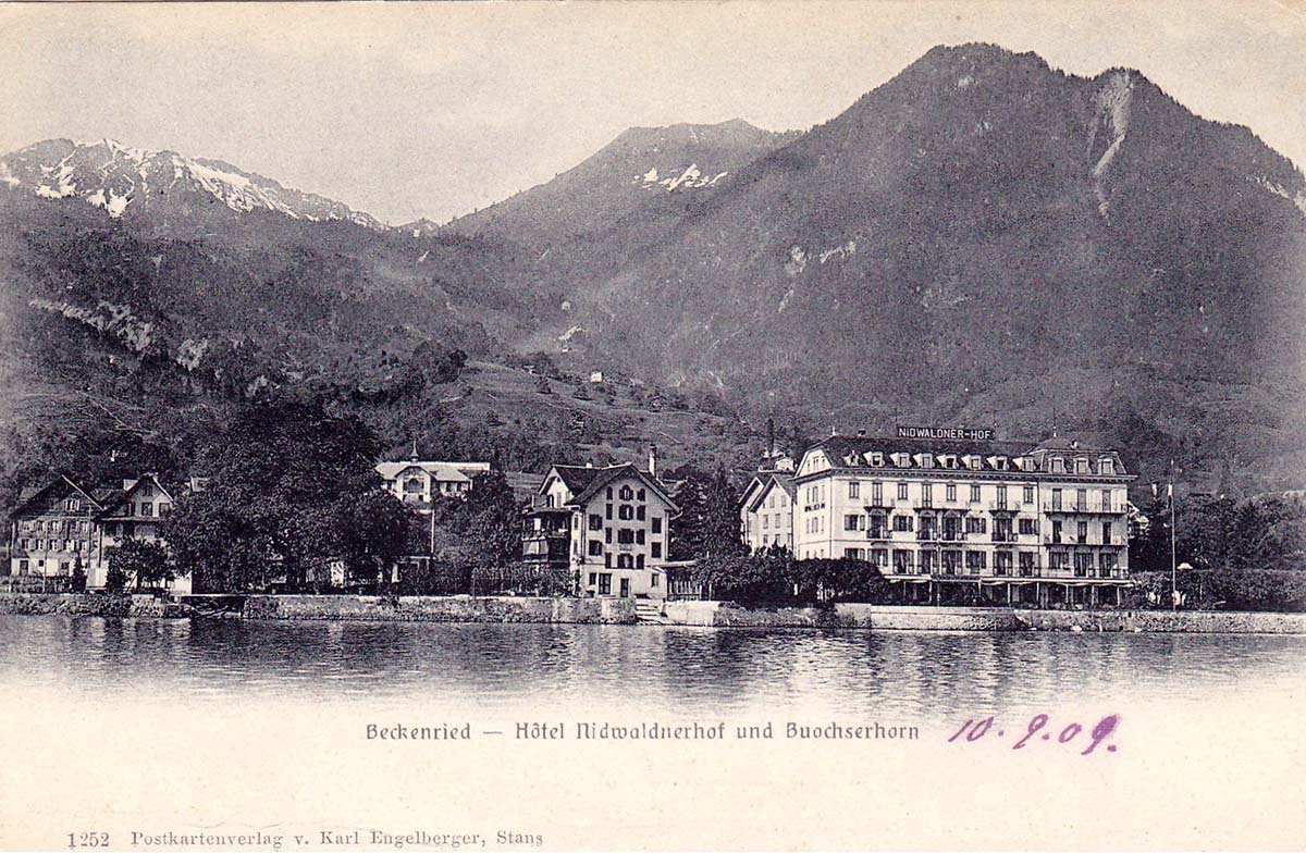 Beckenried. Hotel Nidwaldnerhof und Buochserhorn, 1909