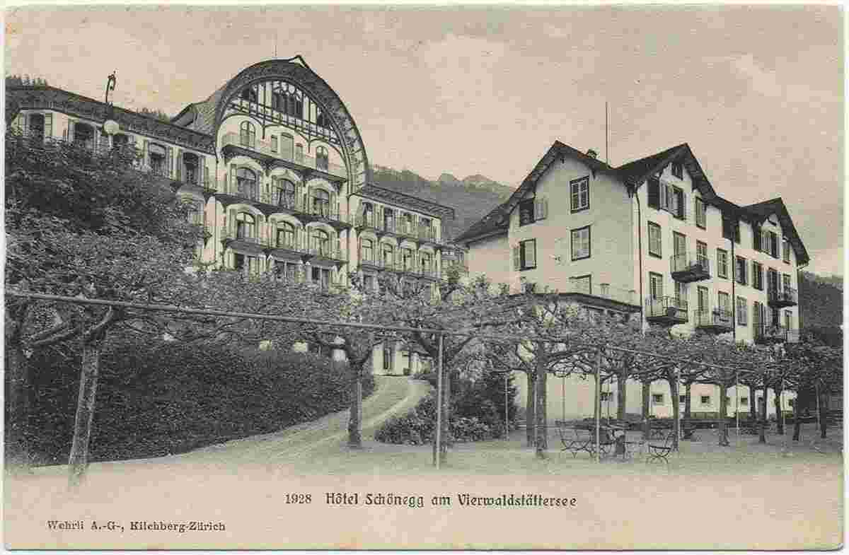 Beckenried. Hotel Schönegg am Vierwaldstättersee, 1906