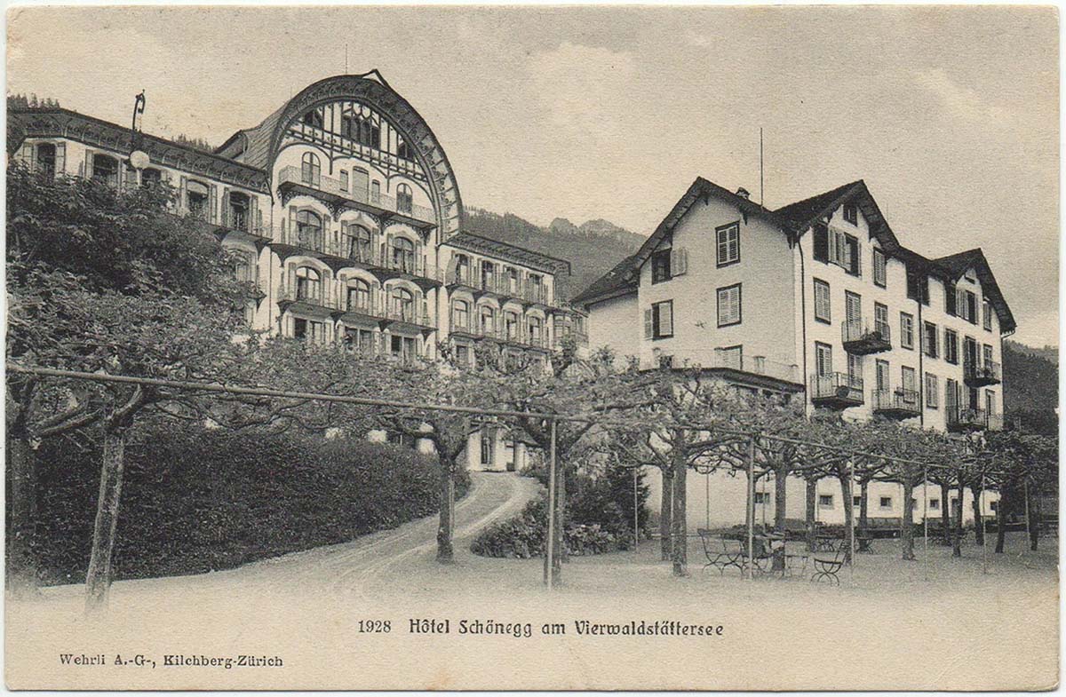 Beckenried. Hotel Schönegg am Vierwaldstättersee, 1906