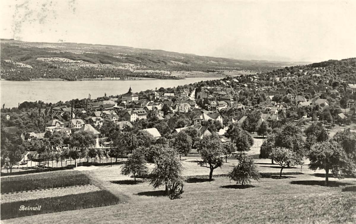 Panorama von Beinwil am See, um 1929
