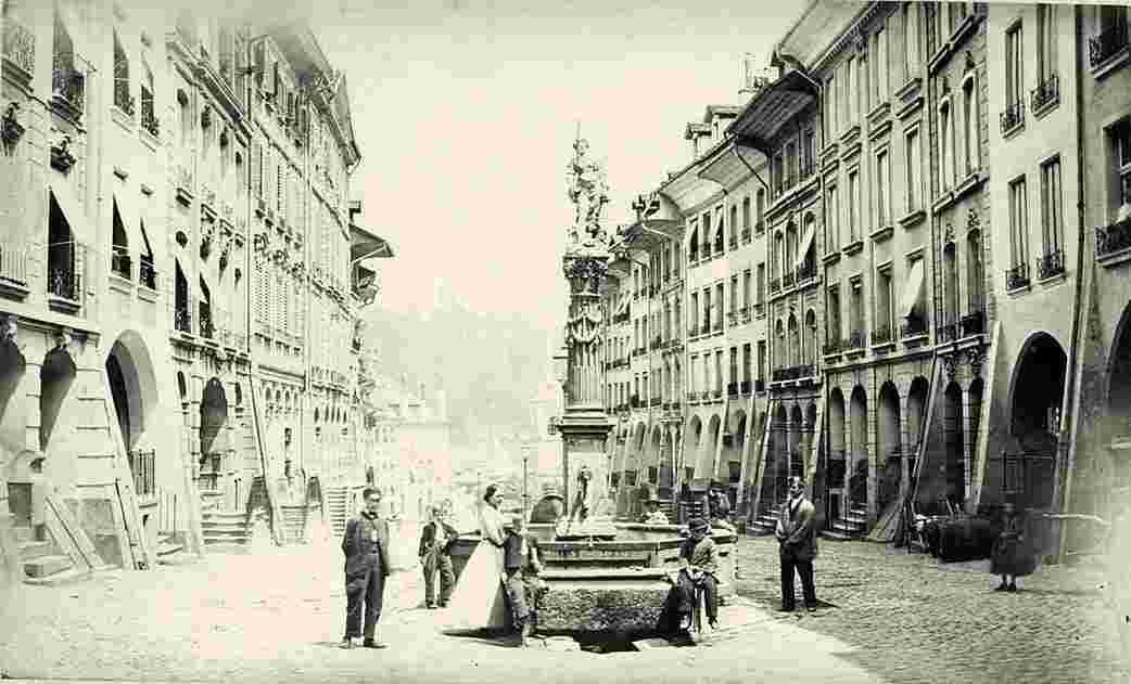 Bern. Hauptstraße und Gerechtigkeitsbrunnen