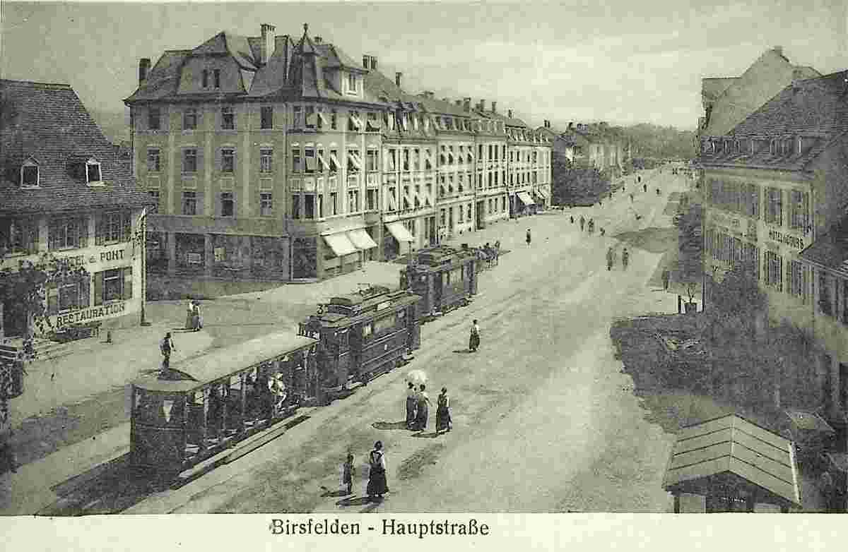 Birsfelden. Hauptstraße, 1918