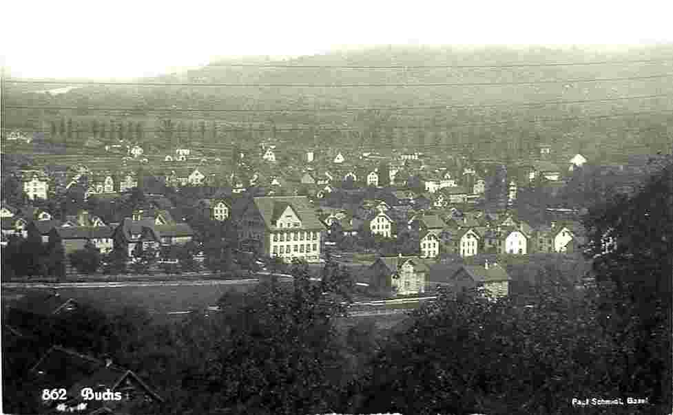 Buchs. Panorama der Stadt, 1919