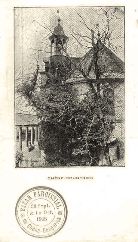 Chêne-Bougeries. L'Eglise, Bazar Paroissial, 1908