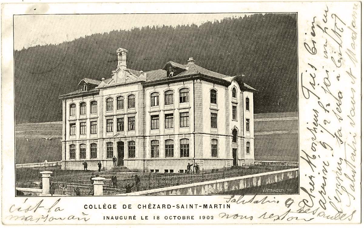 Collège de Chézard-Saint-Martin (Inauguré le 18 octobre 1902), 1905