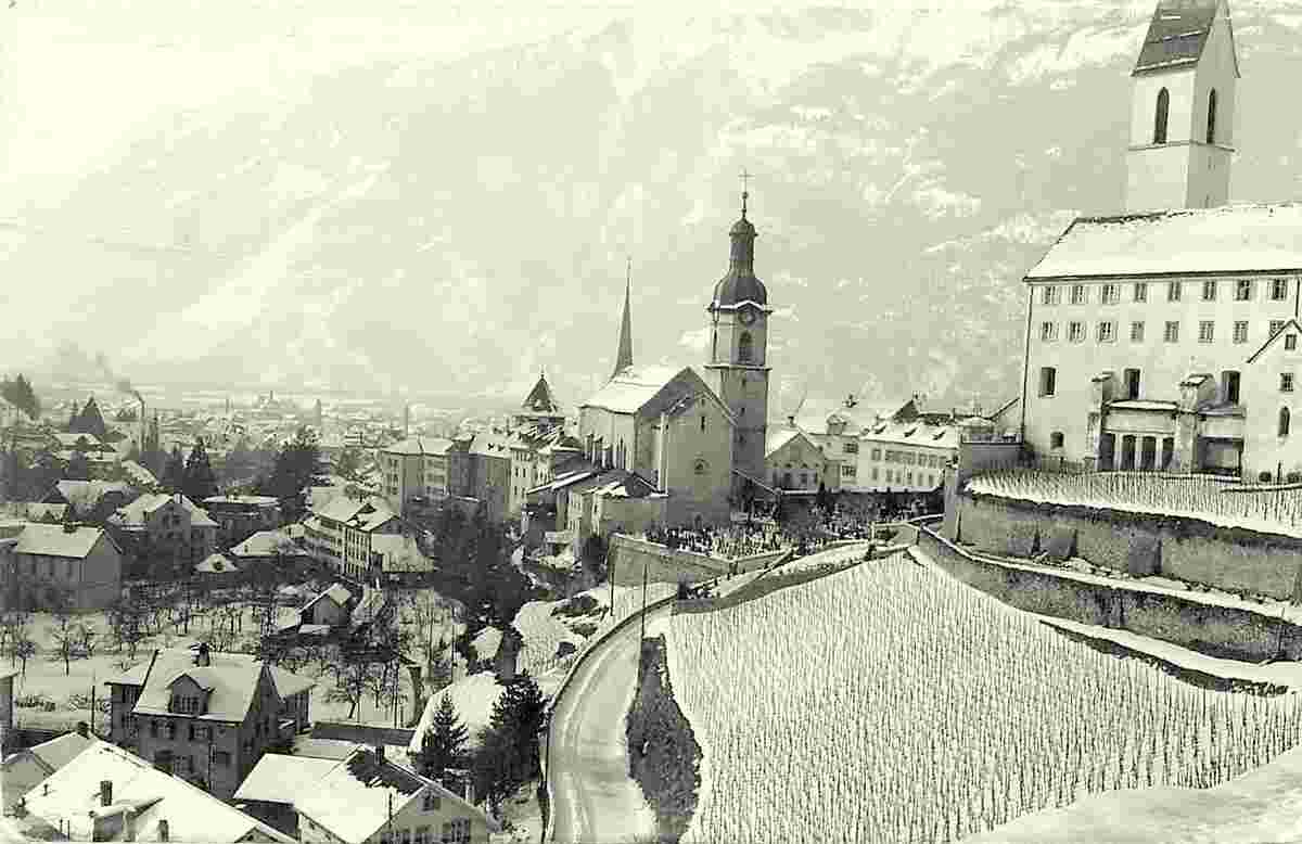Chur. Panorama der Stadt