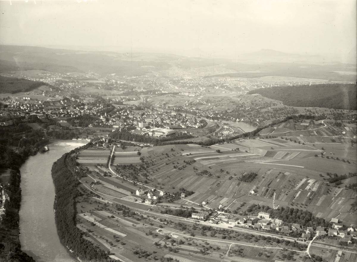 Panorama von Dachsen, Neuhausen, Schaffhausen, 1933