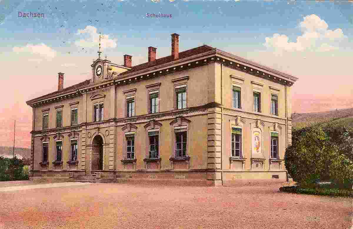 Dachsen. Schulhaus (wie es 1878-79 erbaut wurde)