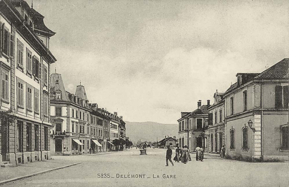 Delsberg (Delémont). La Gare