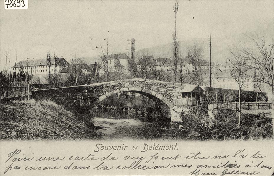 Delsberg (Delémont). Panorama der Stadt