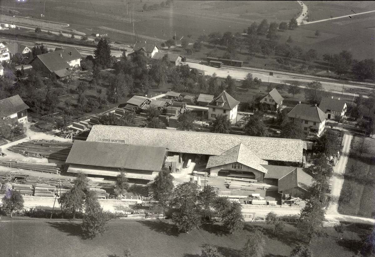 Dielsdorf. Schäfer Baugeschäft, Bahnhof, 1931