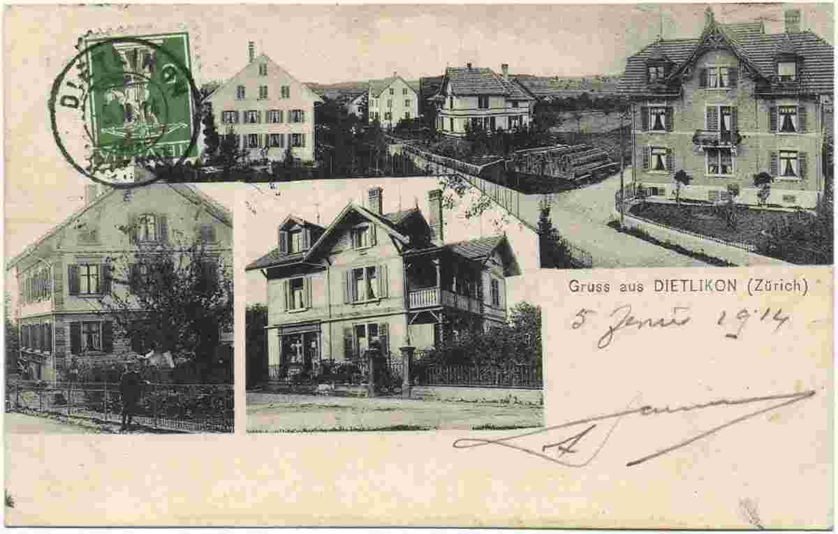 Panorama von Dietlikon, 1914