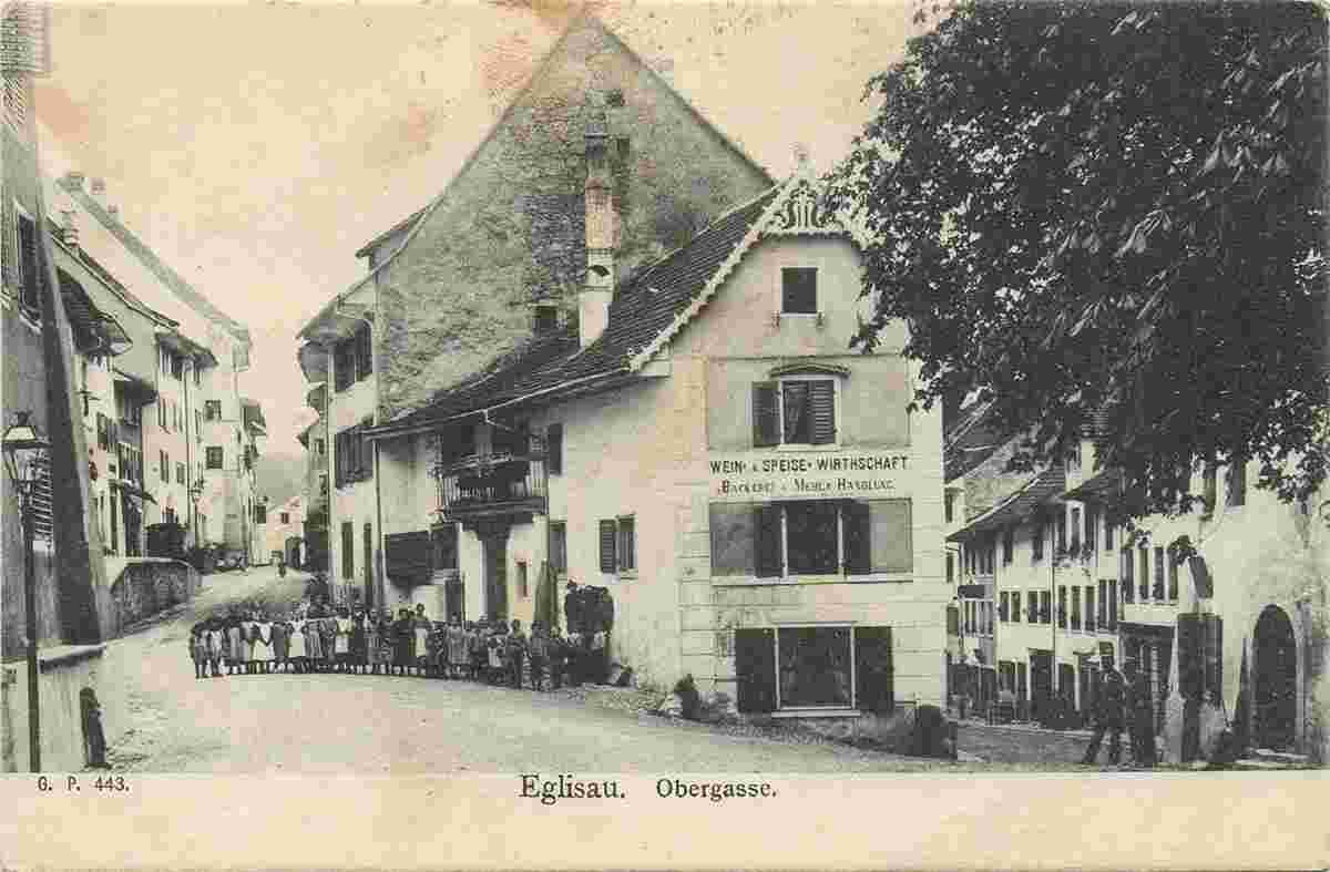 Eglisau. Wein, Speisewirtschaft, Bäckerei, 1920