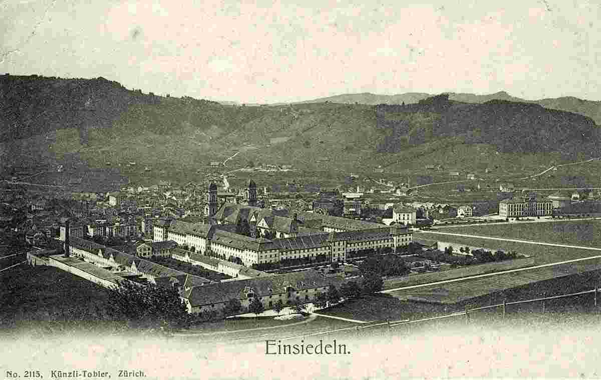 Einsiedeln. Panorama der Stadt