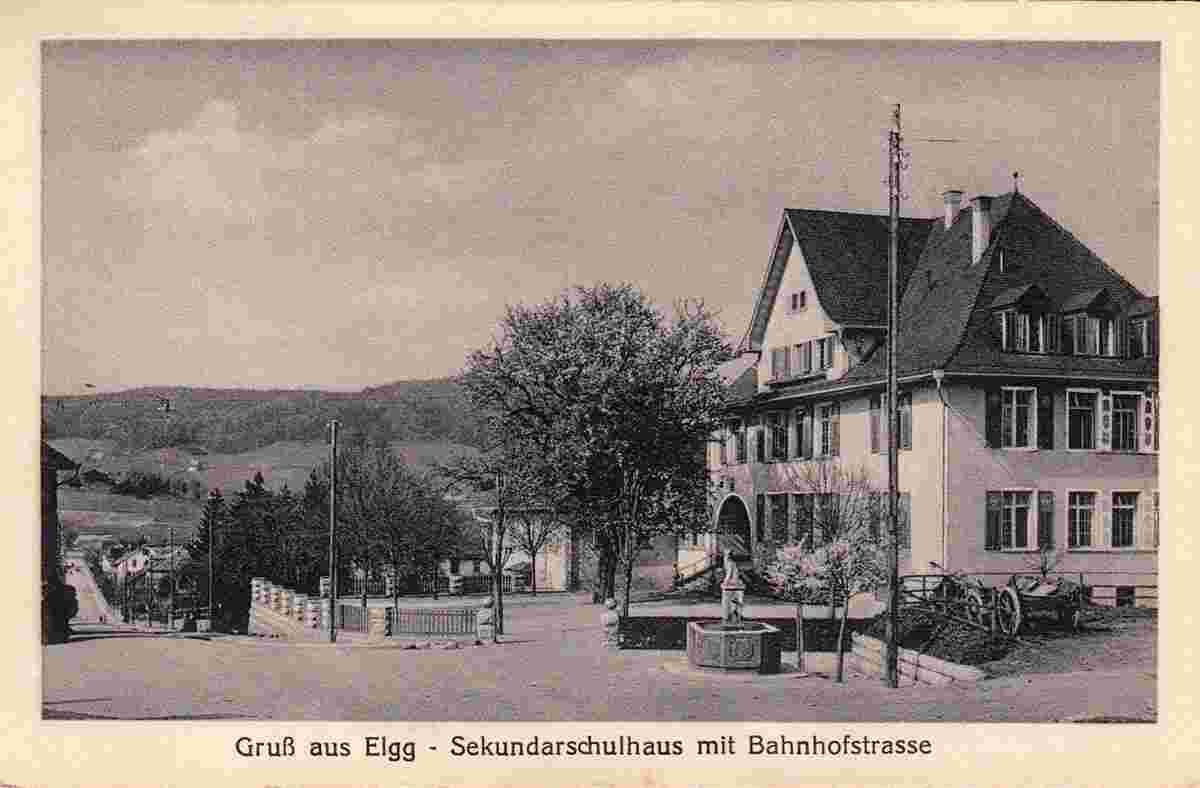 Elgg. Sekundarschulhaus am Bahnhofstraße, 1924