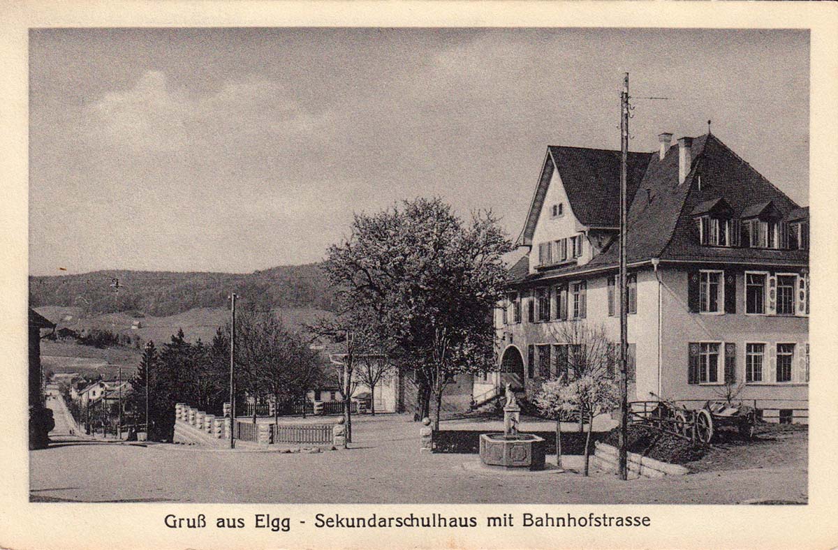 Elgg. Sekundarschulhaus am Bahnhofstraße, 1924