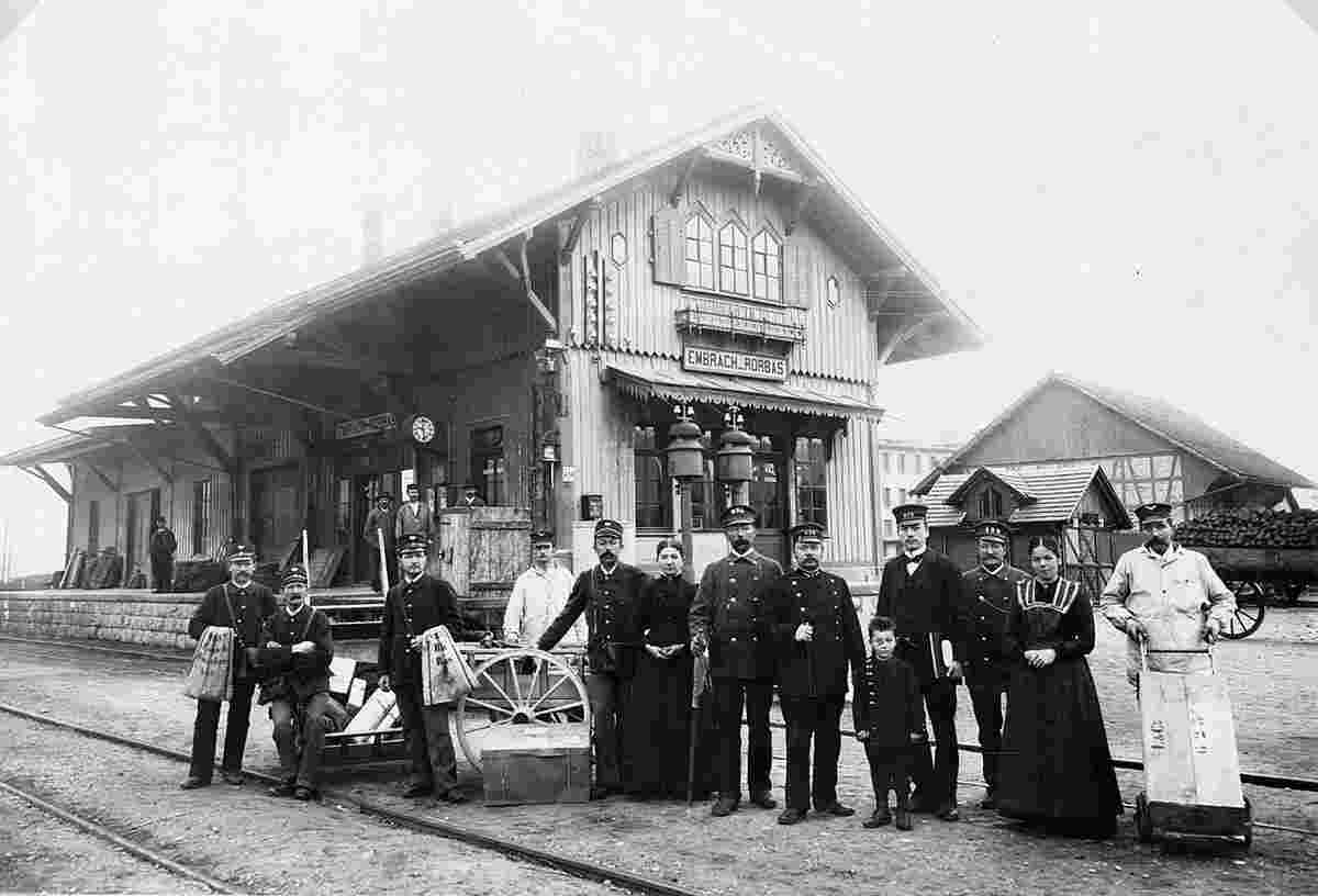 Embrach. Bahnhof um 1900