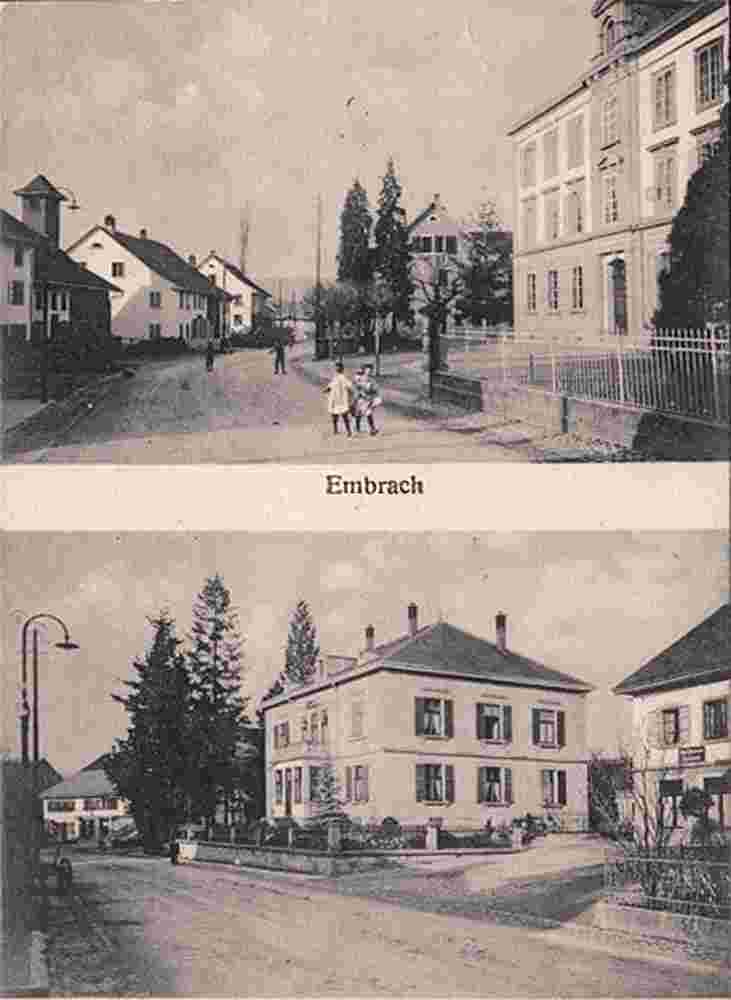 Embrach. Blick auf Dorfstraßen um 1912