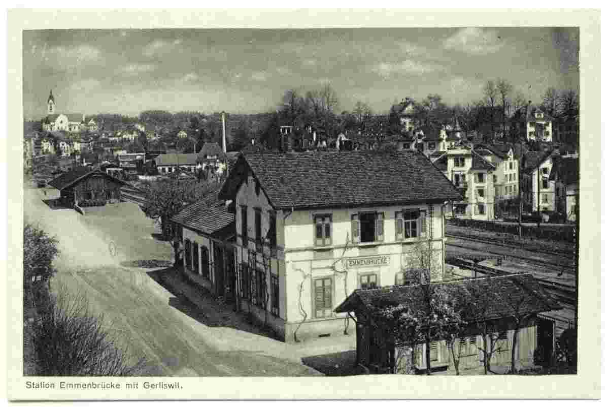 Emmen. Station Emmenbrücke mit Gerliswil