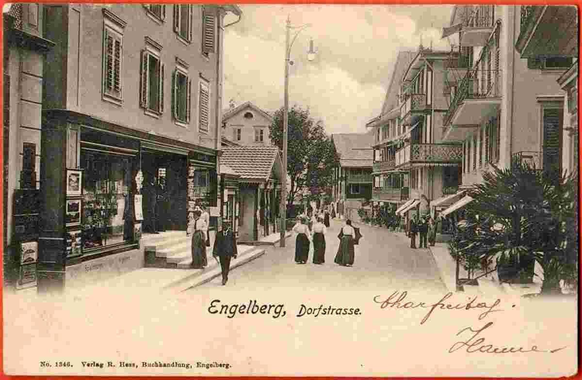 Engelberg. Dorfstraße, 1902